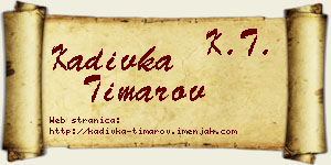 Kadivka Timarov vizit kartica